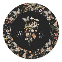 Sceau d'enveloppe de mariage floral romantique