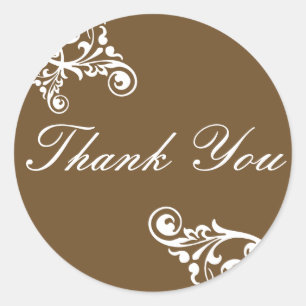Sticker Rond Sceau d'enveloppe de Merci