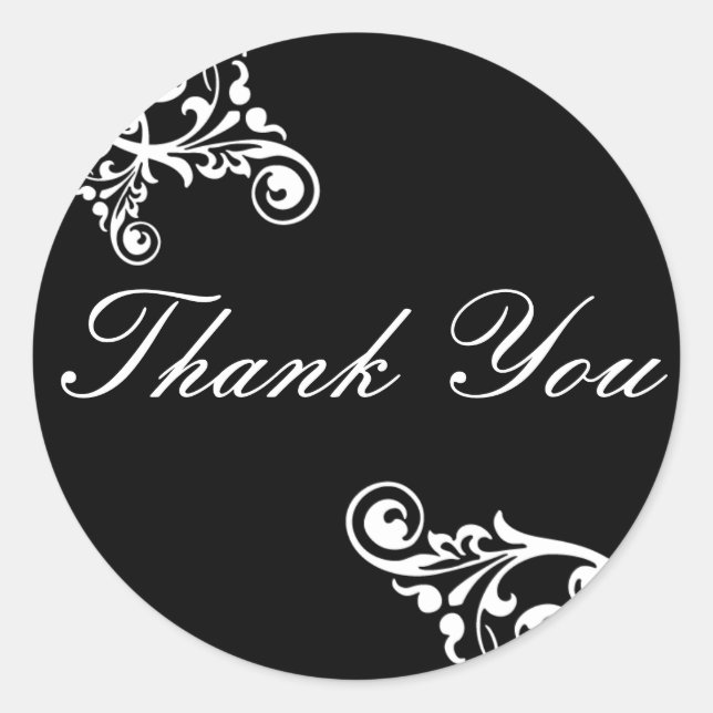 Sticker Rond Sceau d'enveloppe de Merci (Devant)
