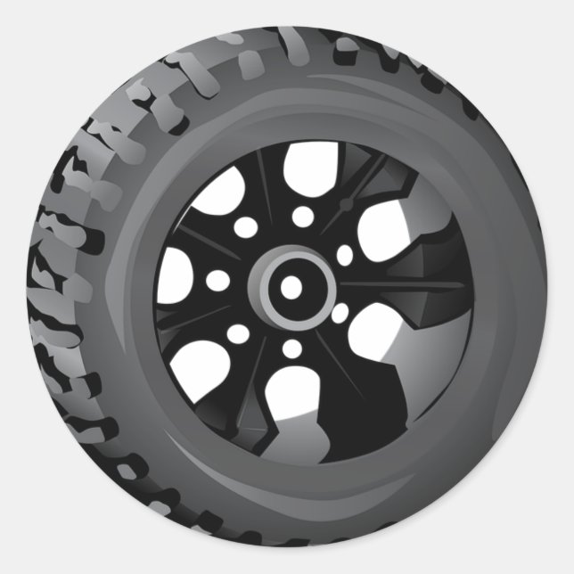 Sticker Rond Sceau d'enveloppe de pneus de tracteur (Devant)