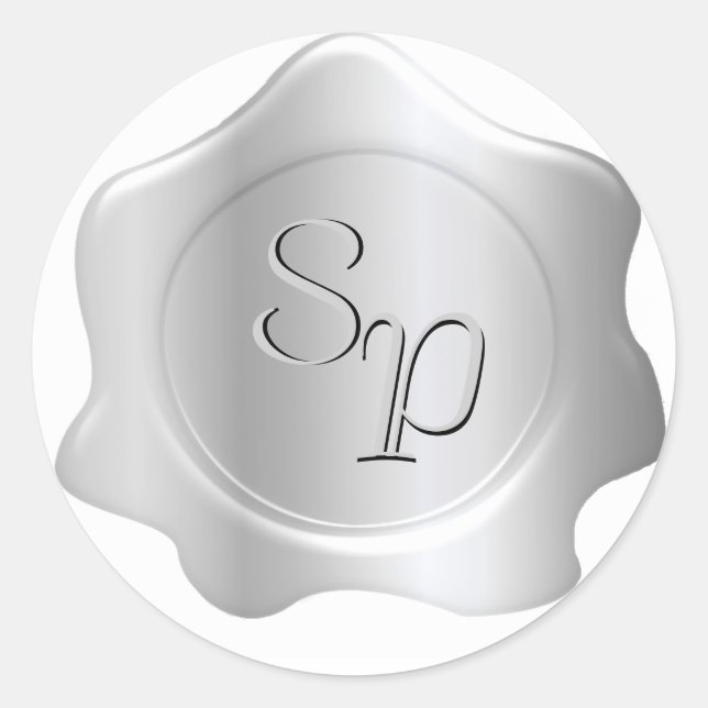 Sticker Rond Sceau d'enveloppe d'eau (Devant)