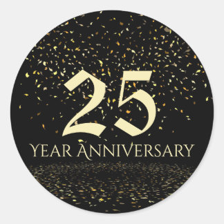 Sticker Rond Sceau d'enveloppe du 25 ans
