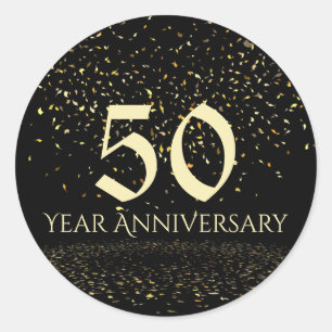 Sticker Rond Sceau d'enveloppe du 50e anniversaire