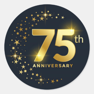 Sticker Rond Sceau d'enveloppe du 75e anniversaire