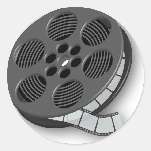 Sticker Rond Sceau d'enveloppe du cinéma (Devant)