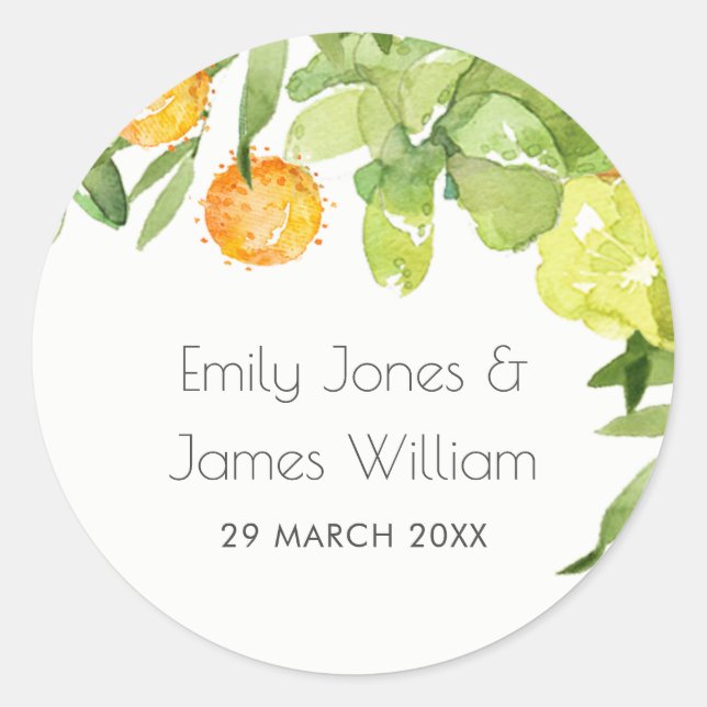 STICKER ROND SCEAU D'ENVELOPPE FLORALE DE CACTUS SUCCULTE (Devant)