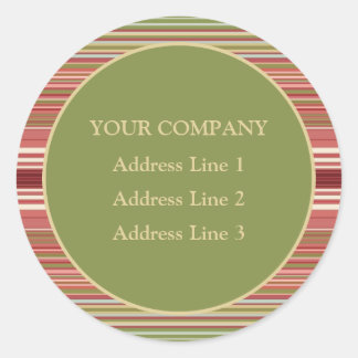 Sticker Rond Sceau d'enveloppe H verte de la lune de récolte