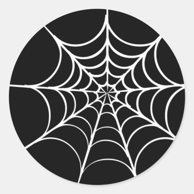 Sticker Rond Sceau d'enveloppe Halloween Spiderweb (Devant)
