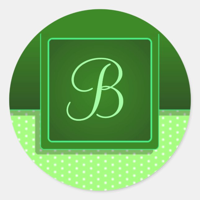 Sticker Rond Sceau d'enveloppe initiale à onglets (Devant)