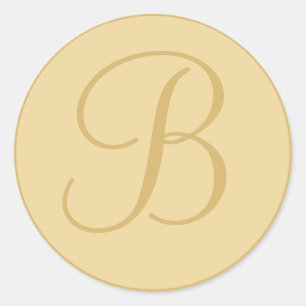 Sticker Rond Sceau d'enveloppe jaune doré