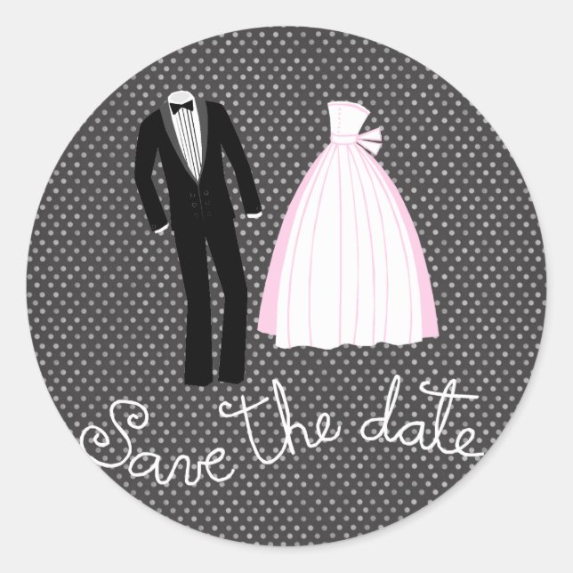 Sticker Rond Sceau d'enveloppe mariage (Devant)