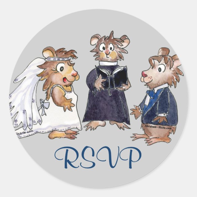 Sticker Rond Sceau d'enveloppe Mariage amusant (Devant)