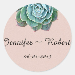 Sticker Rond Sceau d'enveloppe Mariage brillant