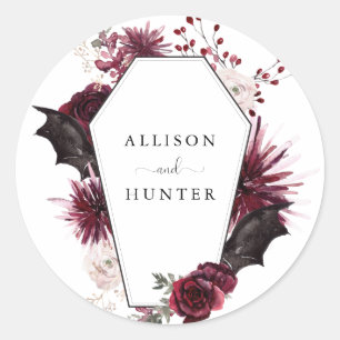 Sticker Rond Sceau d'enveloppe mariage   Halloween