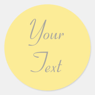 Sticker Rond Sceau d'enveloppe Mariage jaune avec texte personn