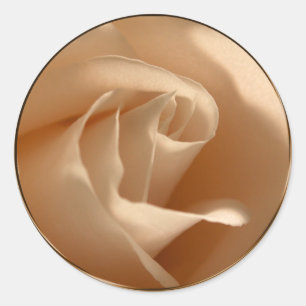 Sticker Rond Sceau d'enveloppe Mariage Rose crème