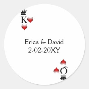 Sticker Rond Sceau d'enveloppe mariage Vegas