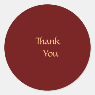 Sticker Rond Sceau d'enveloppe - Merci rouge