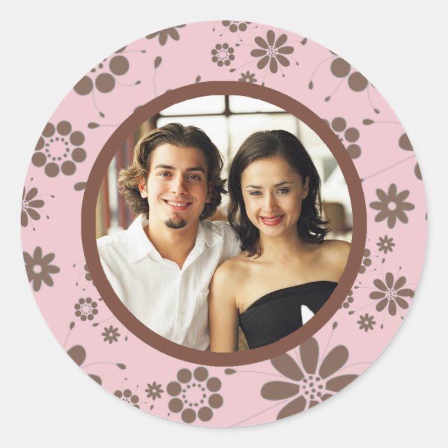 Sticker Rond Sceau D'Enveloppe modèle Et Mariage (Devant)