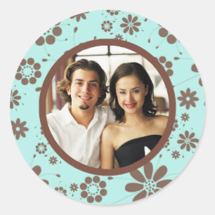 Sticker Rond Sceau D'Enveloppe modèle Et Mariage