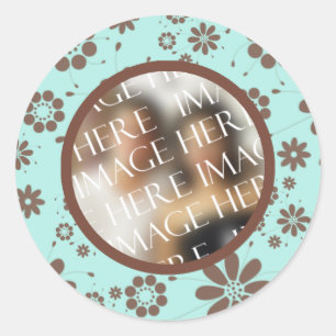 Sticker Rond Sceau D'Enveloppe modèle photo Et Mariage