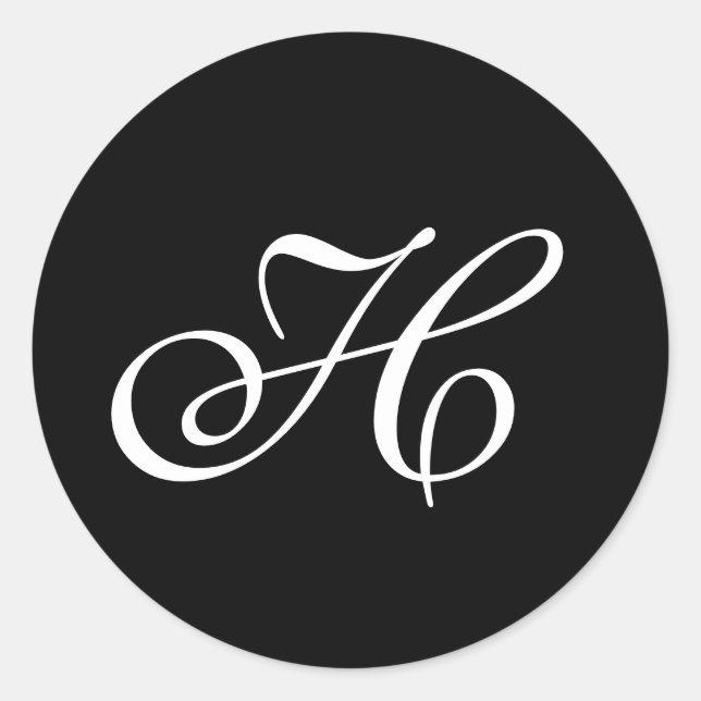 Sticker Rond Sceau d'enveloppe monographique (Devant)