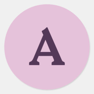 Sticker Rond Sceau d'enveloppe monographique personnalisée