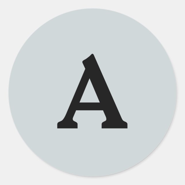 Sticker Rond Sceau d'enveloppe monographique personnalisée (Devant)