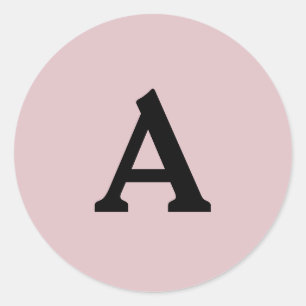 Sticker Rond Sceau d'enveloppe monographique personnalisée