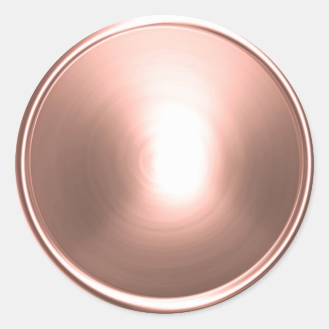 Sticker Rond Sceau d'enveloppe rose brillant (Devant)