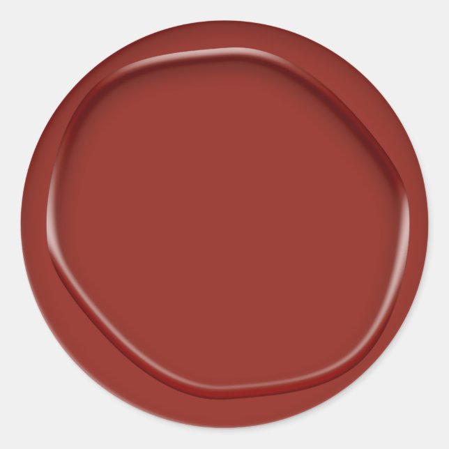 Sticker Rond Sceau d'enveloppe rouge à look cire (Devant)