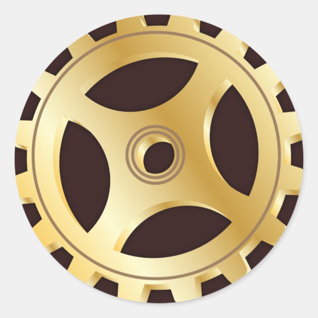 Sticker Rond Sceau d'enveloppe Steampunk (Devant)