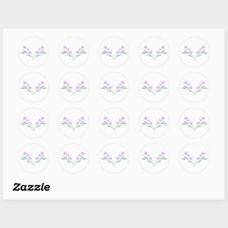 Sticker Rond Sceau d'enveloppes Lavender Sprig