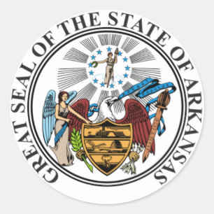 Sticker Rond Sceau d'État de l'Arkansas