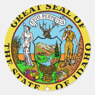 Sticker Rond Sceau D'État De L'Idaho
