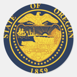 Sticker Rond Sceau d'État de l'Oregon