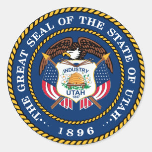 Sticker Rond Sceau d'État de l'Utah