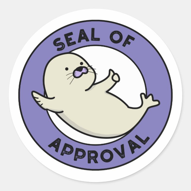 Sticker Rond Sceau D'Homologation Fantaisie Seal Pun (Devant)