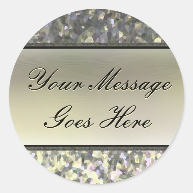 Sticker Rond Sceau d'invitation à l'or (Devant)