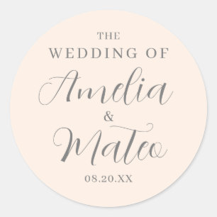 Sticker Rond Sceau Mariage d'enveloppe Emerald Green Calligraph