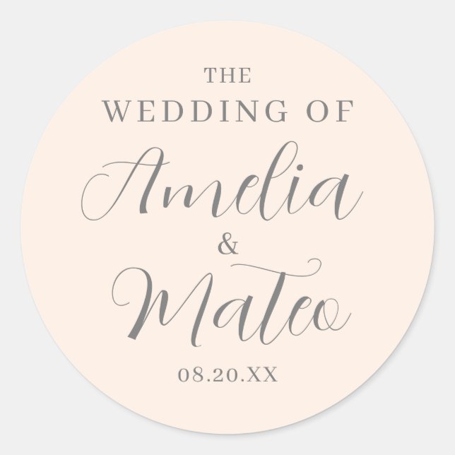 Sticker Rond Sceau Mariage d'enveloppe Emerald Green Calligraph (Devant)