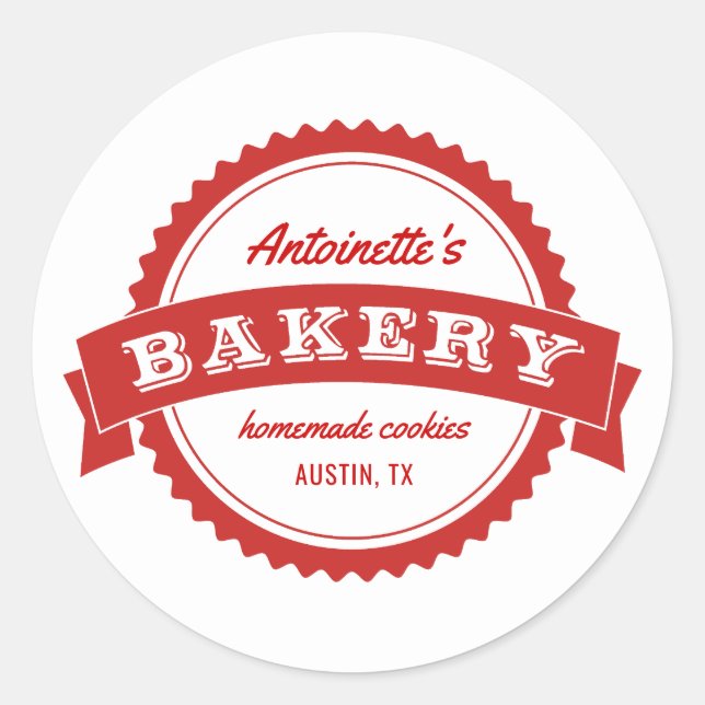 Sticker Rond Sceau Starburst (Devant)