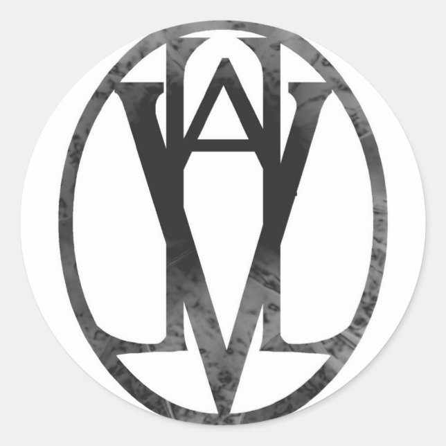 Sticker Rond Sceau Valhalla noir (Devant)