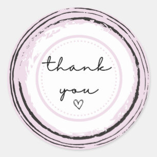 Sticker Rond Sceau vintage Lavender Gratitude pour votre achat
