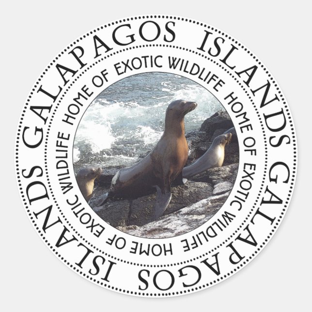 STICKER ROND SCEAUX DE GALAPAGOS RONDS (Devant)