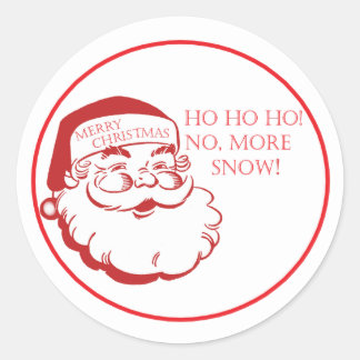 Sticker Rond Sceaux d'enveloppe de Noël amusants du Père Noël