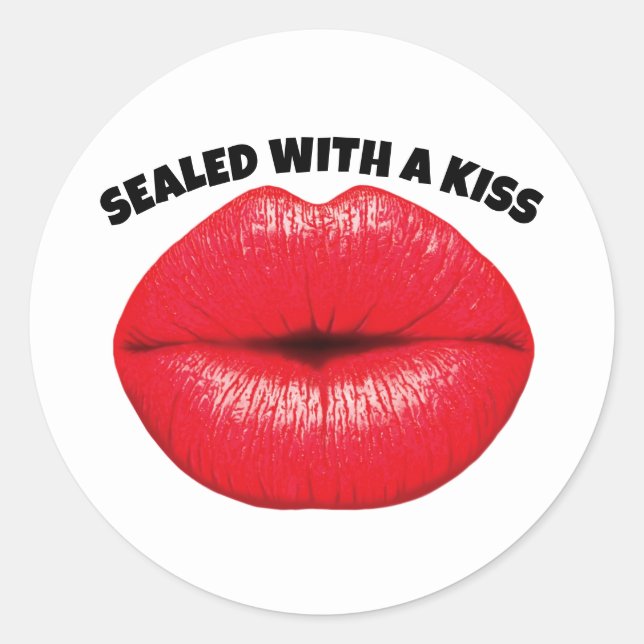 STICKER ROND SCELLÉ AVEC UN KISS, BÂTIMENTS (Devant)