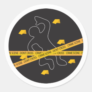 Sticker Rond Scène criminelle