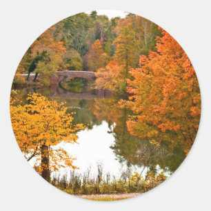 Sticker Rond Scène d'automne