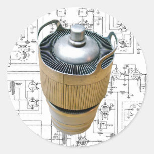 Sticker Rond Schéma du tube de transmission en céramique